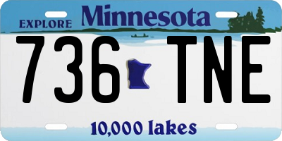MN license plate 736TNE