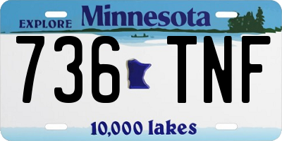 MN license plate 736TNF