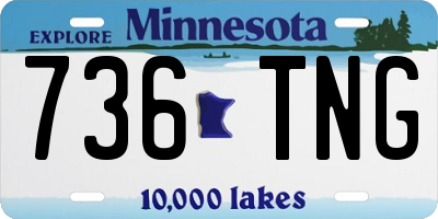 MN license plate 736TNG
