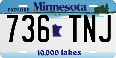 MN license plate 736TNJ