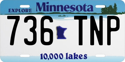 MN license plate 736TNP