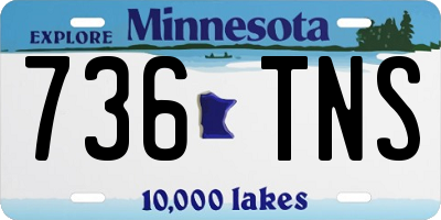 MN license plate 736TNS