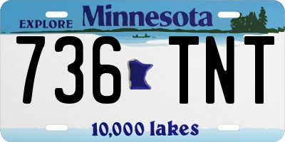 MN license plate 736TNT