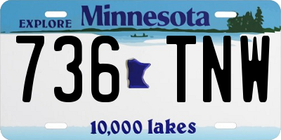 MN license plate 736TNW