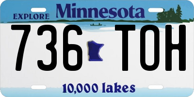 MN license plate 736TOH