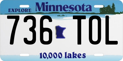 MN license plate 736TOL