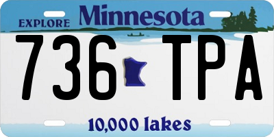 MN license plate 736TPA