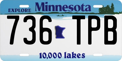 MN license plate 736TPB