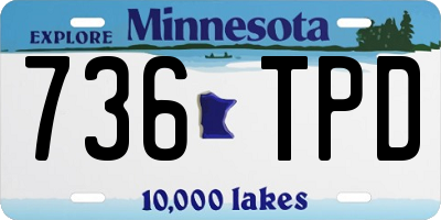 MN license plate 736TPD