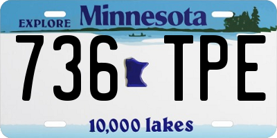 MN license plate 736TPE