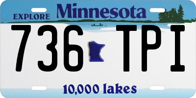 MN license plate 736TPI