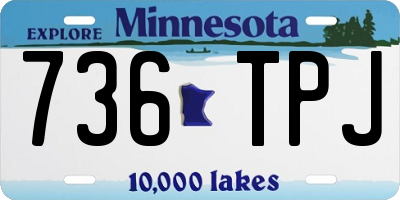 MN license plate 736TPJ