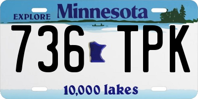 MN license plate 736TPK