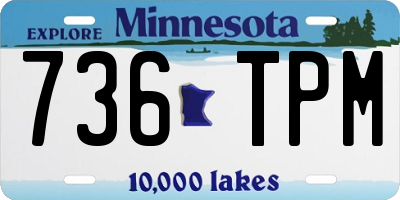 MN license plate 736TPM