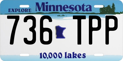 MN license plate 736TPP