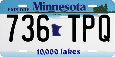 MN license plate 736TPQ