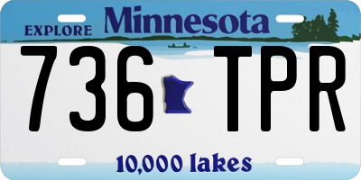 MN license plate 736TPR