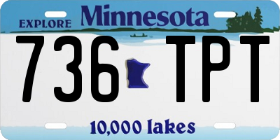 MN license plate 736TPT
