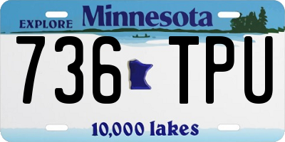 MN license plate 736TPU