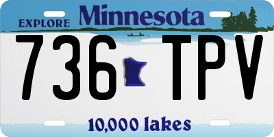 MN license plate 736TPV