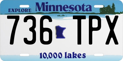 MN license plate 736TPX