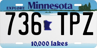 MN license plate 736TPZ