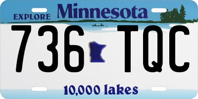 MN license plate 736TQC