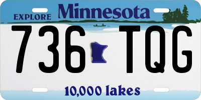 MN license plate 736TQG