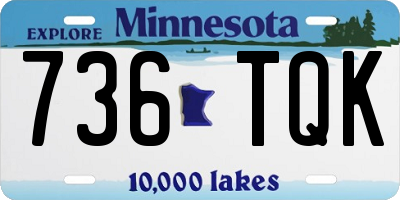 MN license plate 736TQK