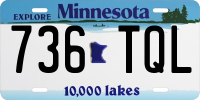 MN license plate 736TQL