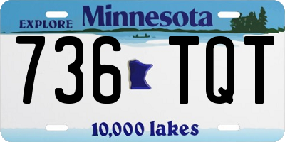 MN license plate 736TQT