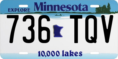 MN license plate 736TQV