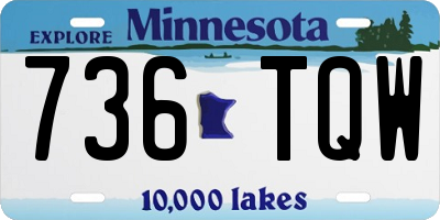MN license plate 736TQW