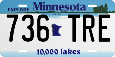 MN license plate 736TRE
