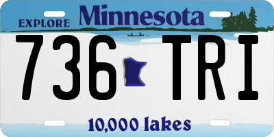 MN license plate 736TRI
