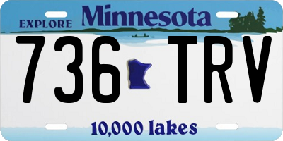 MN license plate 736TRV
