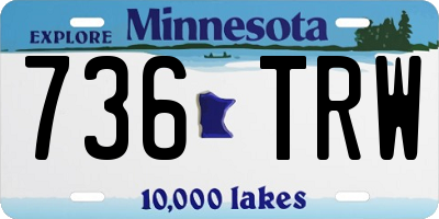 MN license plate 736TRW