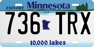 MN license plate 736TRX