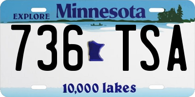 MN license plate 736TSA