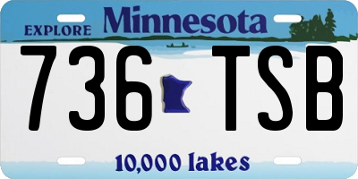 MN license plate 736TSB