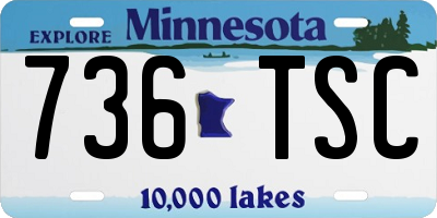 MN license plate 736TSC