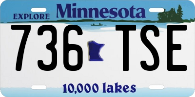 MN license plate 736TSE