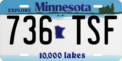 MN license plate 736TSF