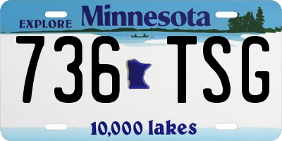 MN license plate 736TSG