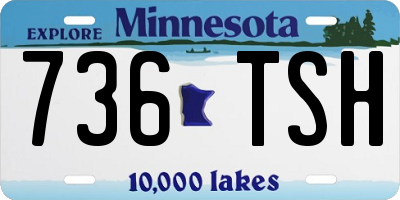 MN license plate 736TSH