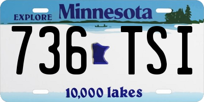 MN license plate 736TSI