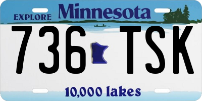 MN license plate 736TSK