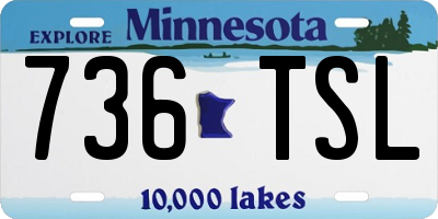 MN license plate 736TSL