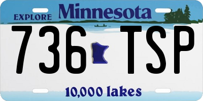 MN license plate 736TSP