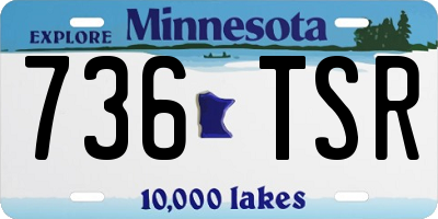MN license plate 736TSR